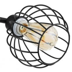 Torrance 65 in. Black Floor Lamp with Open Wire Frame Shade by Hampton Bay -Hampton Bay Sales black hampton bay floor lamps hdp15141 1d 1000