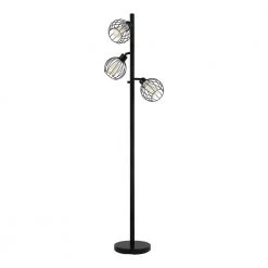 Torrance 65 in. Black Floor Lamp with Open Wire Frame Shade by Hampton Bay -Hampton Bay Sales black hampton bay floor lamps hdp15141 40 1000