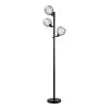 Torrance 65 in. Black Floor Lamp with Open Wire Frame Shade by Hampton Bay