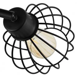 Torrance 65 in. Black Floor Lamp with Open Wire Frame Shade by Hampton Bay -Hampton Bay Sales black hampton bay floor lamps hdp15141 66 1000