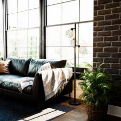 Torrance 65 in. Black Floor Lamp with Open Wire Frame Shade by Hampton Bay -Hampton Bay Sales black hampton bay floor lamps hdp15141 c3 1000