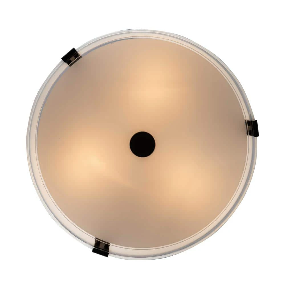 Bourland 14 in. 3-Light Black Semi-Flush Mount by Hampton Bay 2 Bourland 14 in. 3-Light Black Semi-Flush Mount by Hampton Bay - Image 2