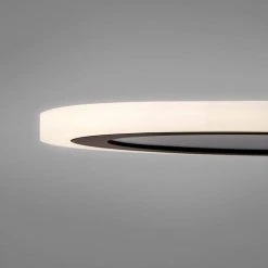 Clement 13 in. Round Black Flat Panel SW/BW/DL Color Choice Selectable LED with Night Light Flush Mount by Hampton Bay 14 Clement 13 in. Round Black Flat Panel SW/BW/DL Color Choice Selectable LED with Night Light Flush Mount by Hampton Bay -Hampton Bay Sales black hampton bay flush mount lights fp13 3cct nl hd 1d 1000