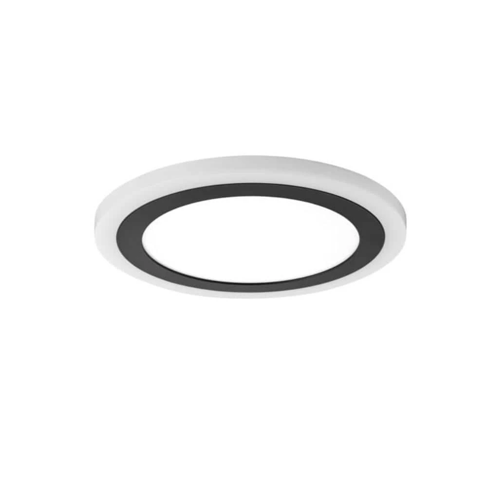 Clement 13 in. Round Black Flat Panel SW/BW/DL Color Choice Selectable LED with Night Light Flush Mount by Hampton Bay 1 Clement 13 in. Round Black Flat Panel SW/BW/DL Color Choice Selectable LED with Night Light Flush Mount by Hampton Bay