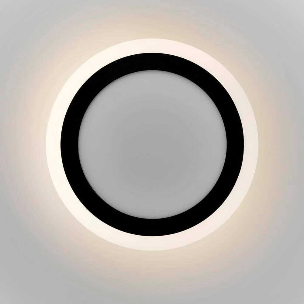 Clement 13 in. Round Black Flat Panel SW/BW/DL Color Choice Selectable LED with Night Light Flush Mount by Hampton Bay 4 Clement 13 in. Round Black Flat Panel SW/BW/DL Color Choice Selectable LED with Night Light Flush Mount by Hampton Bay - Image 4