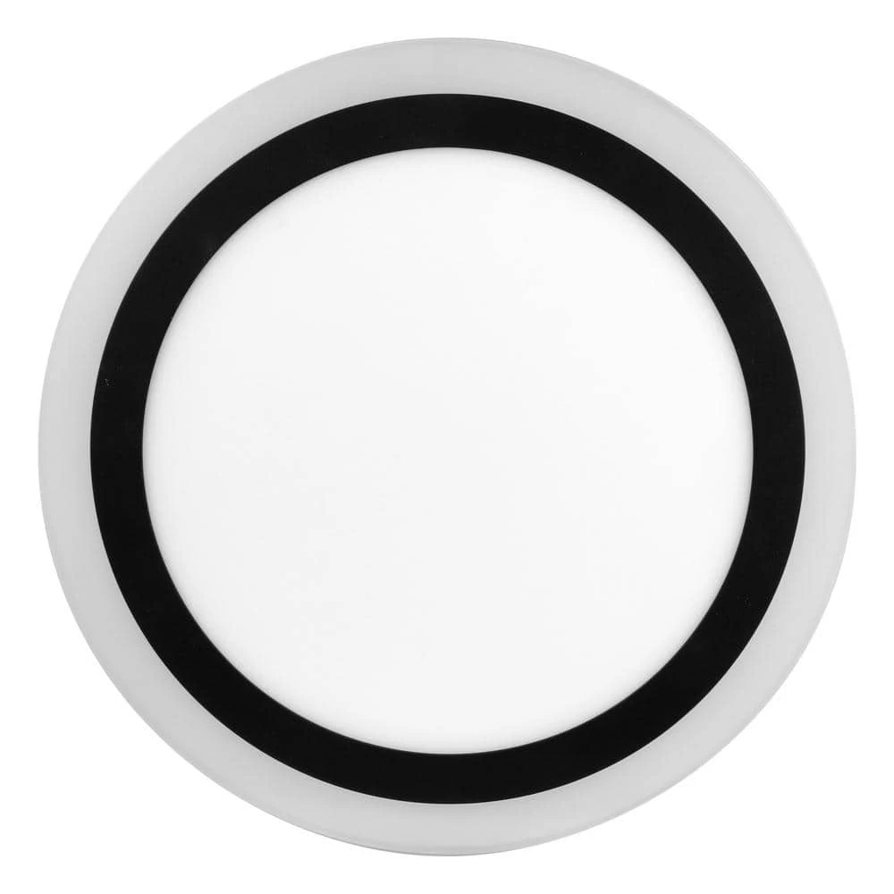 Clement 13 in. Round Black Flat Panel SW/BW/DL Color Choice Selectable LED with Night Light Flush Mount by Hampton Bay 8 Clement 13 in. Round Black Flat Panel SW/BW/DL Color Choice Selectable LED with Night Light Flush Mount by Hampton Bay - Image 8
