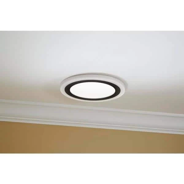 Clement 13 in. Round Black Flat Panel SW/BW/DL Color Choice Selectable LED with Night Light Flush Mount by Hampton Bay 2 Clement 13 in. Round Black Flat Panel SW/BW/DL Color Choice Selectable LED with Night Light Flush Mount by Hampton Bay - Image 2