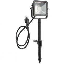 Plug-In Black Outdoor Integrated LED Landscape Flood Light by Hampton Bay -Hampton Bay Sales black hampton bay landscape flood lights g09457 4f 1000
