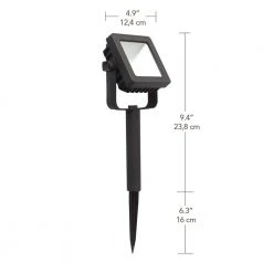 Low Voltage Black Outdoor Integrated LED Landscape Flood Light (4-Pack) by Hampton Bay -Hampton Bay Sales black hampton bay landscape flood lights hd33679bk 1d 1000