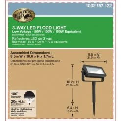 Low Voltage Black Outdoor Integrated LED Landscape Flood Light with 3 levels of intensity by Hampton Bay -Hampton Bay Sales black hampton bay landscape flood lights hd33680bk c3 1000