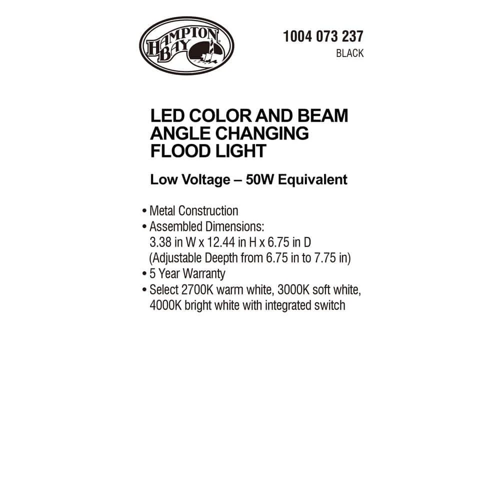 LED Color Changing Flood Light with Adjustable Beam Angle by Hampton Bay 2 LED Color Changing Flood Light with Adjustable Beam Angle by Hampton Bay - Image 2