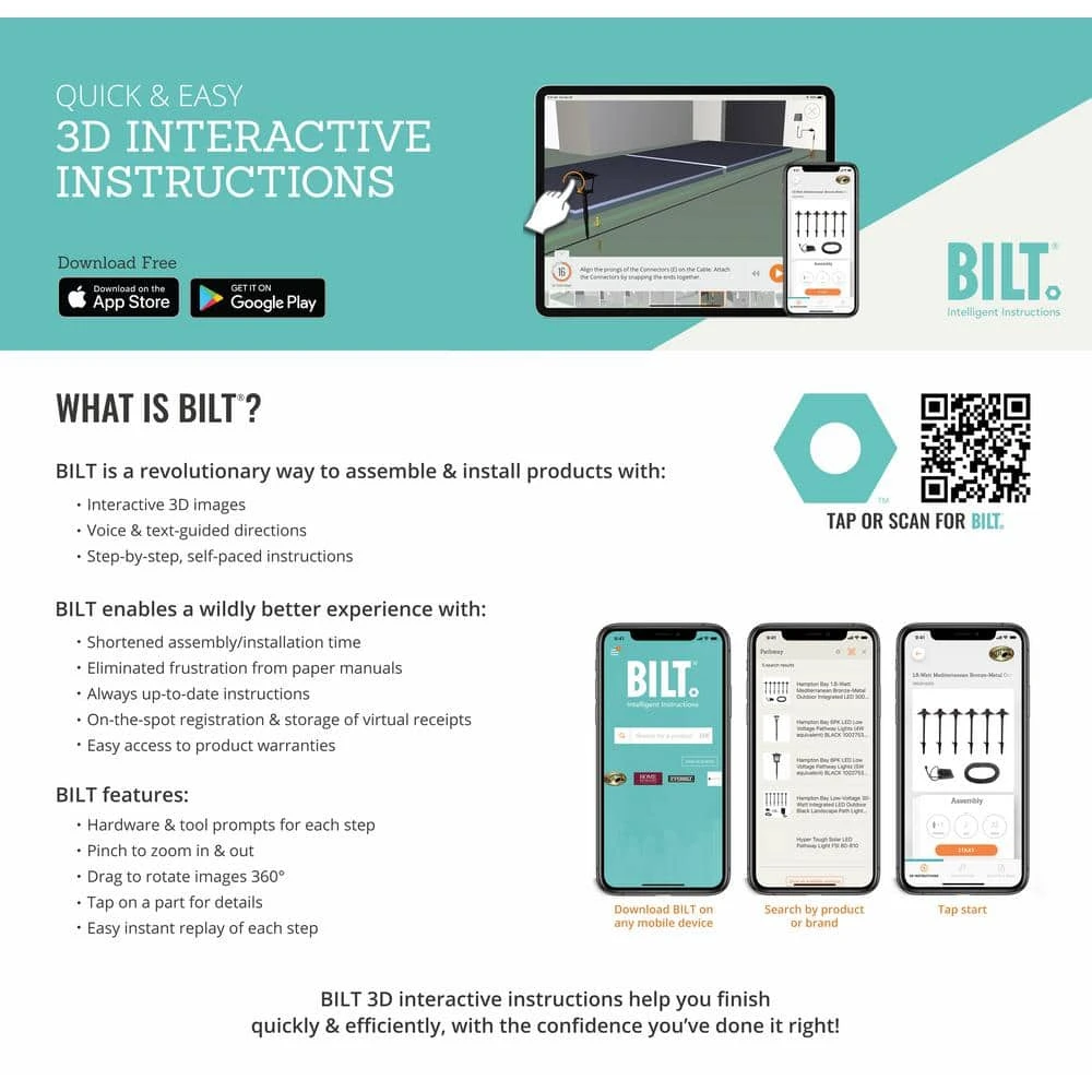 Low-Voltage 30-Watt Integrated LED Outdoor Black Landscape Path Light Kit (6-Pack) by Hampton Bay 11 Low-Voltage 30-Watt Integrated LED Outdoor Black Landscape Path Light Kit (6-Pack) by Hampton Bay - Image 11