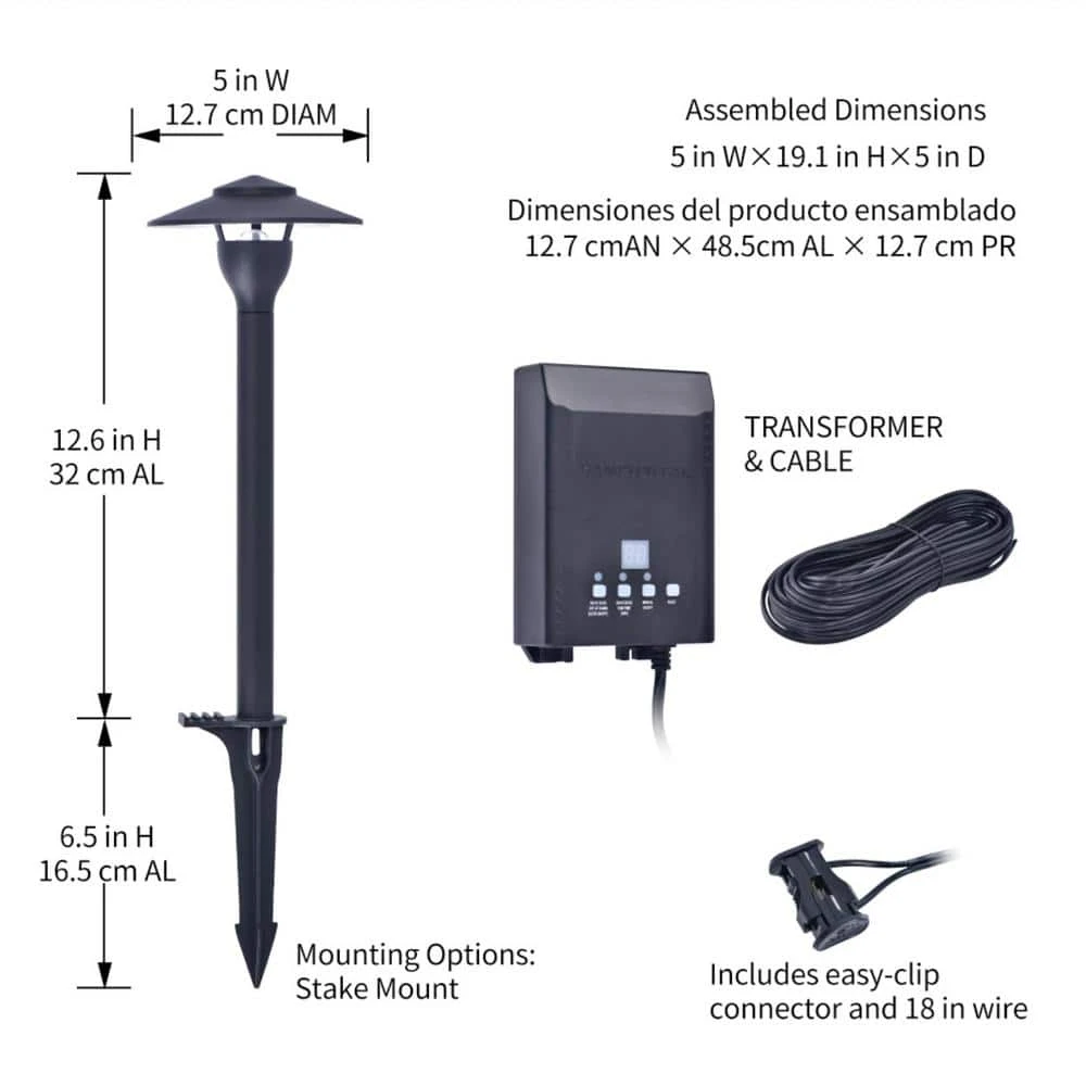 Low-Voltage 30-Watt Integrated LED Outdoor Black Landscape Path Light Kit (6-Pack) by Hampton Bay 9 Low-Voltage 30-Watt Integrated LED Outdoor Black Landscape Path Light Kit (6-Pack) by Hampton Bay - Image 9