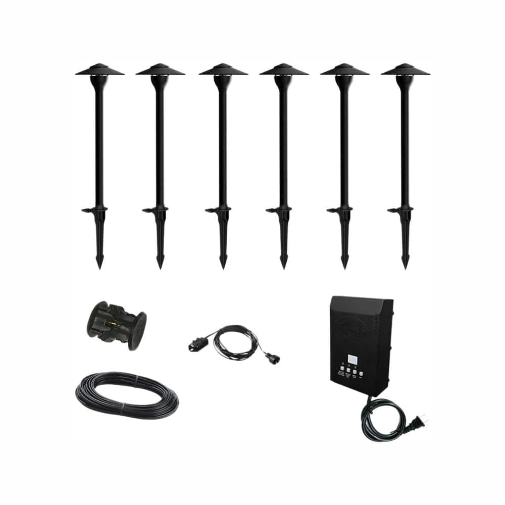 Low-Voltage 30-Watt Integrated LED Outdoor Black Landscape Path Light Kit (6-Pack) by Hampton Bay 1 Low-Voltage 30-Watt Integrated LED Outdoor Black Landscape Path Light Kit (6-Pack) by Hampton Bay