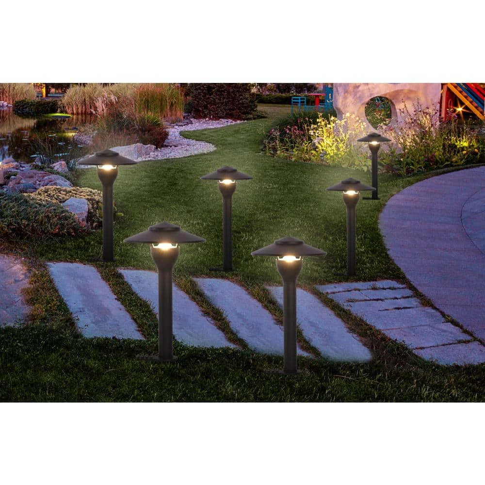 Low-Voltage 30-Watt Integrated LED Outdoor Black Landscape Path Light Kit (6-Pack) by Hampton Bay 2 Low-Voltage 30-Watt Integrated LED Outdoor Black Landscape Path Light Kit (6-Pack) by Hampton Bay - Image 2