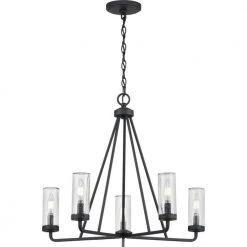 Bainbridge 24 in. 5-Light Black Outdoor Urban Industrial Chandelier with Clear Glass Shades by Hampton Bay 18 Bainbridge 24 in. 5-Light Black Outdoor Urban Industrial Chandelier with Clear Glass Shades by Hampton Bay -Hampton Bay Sales black hampton bay outdoor chandeliers 1045hbbldi 1f 1000