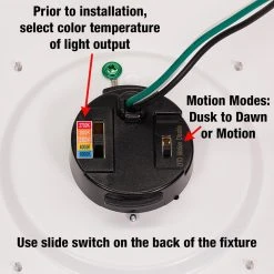 Greenhaven 11 in. 1-Light Matte Black Motion Sensor LED Outdoor Flush Mount Ceiling Light Color Selectable (4-Pack) by Hampton Bay -Hampton Bay Sales black hampton bay outdoor flush mount lights 564281011 4pk a0 1000