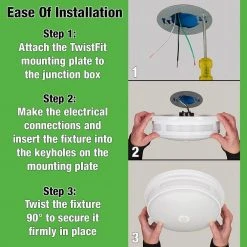 Greenhaven 11 in. 1-Light Matte Black Motion Sensor LED Outdoor Flush Mount Ceiling Light Color Selectable (4-Pack) by Hampton Bay -Hampton Bay Sales black hampton bay outdoor flush mount lights 564281011 4pk c3 1000