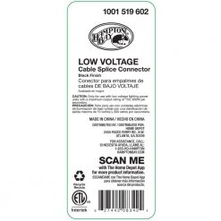 Low-Voltage Black Cable Splice Connector by Hampton Bay -Hampton Bay Sales black hampton bay outdoor lighting accessories hd28351 40 1000