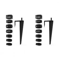 Solar Outdoor Landscape Lighting Replacement Metal Black Ground Stake (2-Pack) by Hampton Bay