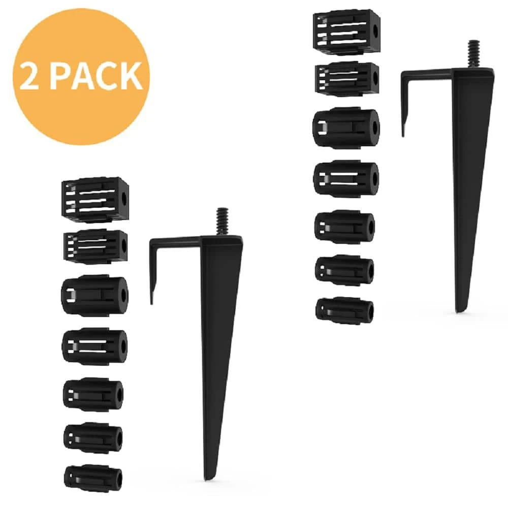 Solar Outdoor Landscape Lighting Replacement Metal Black Ground Stake (2-Pack) by Hampton Bay 2 Solar Outdoor Landscape Lighting Replacement Metal Black Ground Stake (2-Pack) by Hampton Bay - Image 2