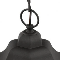 Kinglet 9-5/8 in. W 1-Light Black Outdoor Hanging Pendant with Clear Glass by Hampton Bay -Hampton Bay Sales black hampton bay outdoor pendant lights kve1701al 01 bk c3 1000