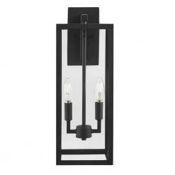 Hurley Modern 2-Light Hardwired Large Outdoor Wall Lantern Sconce Matte Black by Hampton Bay 13 Hurley Modern 2-Light Hardwired Large Outdoor Wall Lantern Sconce Matte Black by Hampton Bay -Hampton Bay Sales black hampton bay outdoor sconces 44811 40 1000