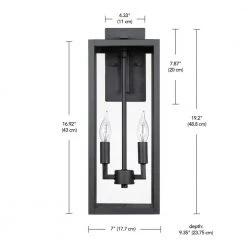 Hurley Modern 2-Light Hardwired Large Outdoor Wall Lantern Sconce Matte Black by Hampton Bay 17 Hurley Modern 2-Light Hardwired Large Outdoor Wall Lantern Sconce Matte Black by Hampton Bay -Hampton Bay Sales black hampton bay outdoor sconces 44811 4f 1000