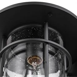 Turner 1-Light Hardwired Large Outdoor Wall Lantern Sconce Matte Black by Hampton Bay -Hampton Bay Sales black hampton bay outdoor sconces 44882 44 1000