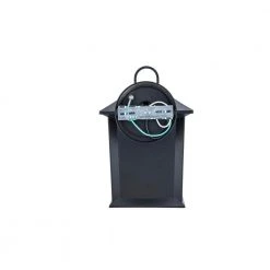 ASHTON 1-Light Black Outdoor Wall Mount Lantern Sconce with Seeded Glass by Hampton Bay -Hampton Bay Sales black hampton bay outdoor sconces 5284002012 66 1000