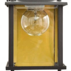 8.5 in. Black Decorative Outdoor Coach Wall Lantern with Clear Glass Shade by Hampton Bay -Hampton Bay Sales black hampton bay outdoor sconces g14806 bk 40 1000