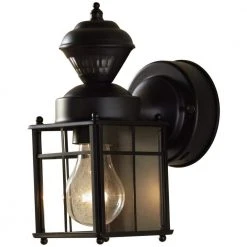 Bayside Mission 150° Black Motion-Sensing Outdoor Wall Lantern Sconce by Hampton Bay 12 Bayside Mission 150° Black Motion-Sensing Outdoor Wall Lantern Sconce by Hampton Bay -Hampton Bay Sales black hampton bay outdoor sconces hb 4132 mb 1d 1000