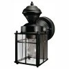 Bayside Mission 150° Black Motion-Sensing Outdoor Wall Lantern Sconce by Hampton Bay