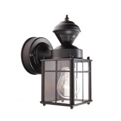 Bayside Mission 150° Black Motion-Sensing Outdoor Wall Lantern Sconce by Hampton Bay 14 Bayside Mission 150° Black Motion-Sensing Outdoor Wall Lantern Sconce by Hampton Bay -Hampton Bay Sales black hampton bay outdoor sconces hb 4132 mb 77 1000