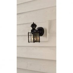 Bayside Mission 150° Black Motion-Sensing Outdoor Wall Lantern Sconce by Hampton Bay 15 Bayside Mission 150° Black Motion-Sensing Outdoor Wall Lantern Sconce by Hampton Bay -Hampton Bay Sales black hampton bay outdoor sconces hb 4132 mb c3 1000