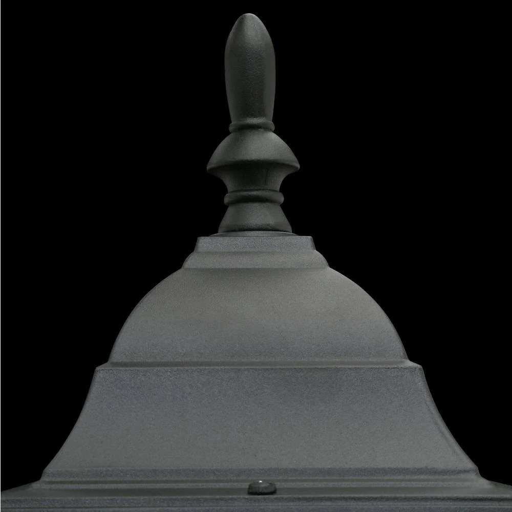 19.75 in. Black 1-Light Outdoor Wall Lamp with Clear Beveled Glass Shade by Hampton Bay 7 19.75 in. Black 1-Light Outdoor Wall Lamp with Clear Beveled Glass Shade by Hampton Bay - Image 7