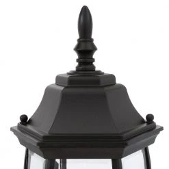 Alexandria 180° Black Motion-Sensing Outdoor Decorative Wall Lantern Sconce by Hampton Bay 8 Alexandria 180° Black Motion-Sensing Outdoor Decorative Wall Lantern Sconce by Hampton Bay -Hampton Bay Sales black hampton bay outdoor sconces hbi 4192 bk a0 1000