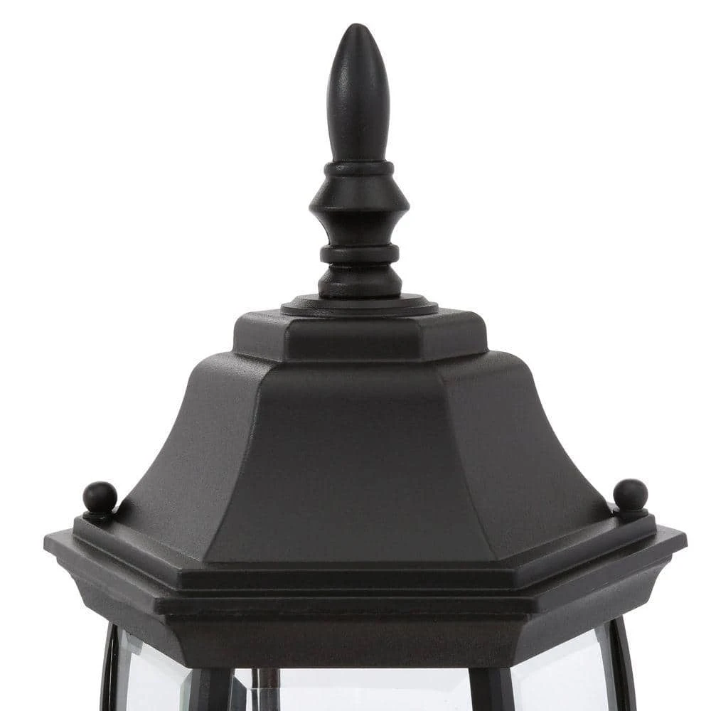 Alexandria 180° Black Motion-Sensing Outdoor Decorative Wall Lantern Sconce by Hampton Bay 4 Alexandria 180° Black Motion-Sensing Outdoor Decorative Wall Lantern Sconce by Hampton Bay - Image 4