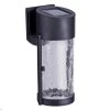 2-Light Black Solar LED Outdoor Wall Lantern with Glass by Hampton Bay