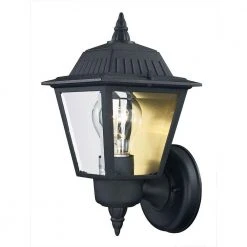 1-Light Black Outdoor Wall Lantern Sconce by Hampton Bay 10 1-Light Black Outdoor Wall Lantern Sconce by Hampton Bay -Hampton Bay Sales black hampton bay outdoor sconces kb 5004 77 1000