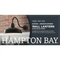 1-Light Black Outdoor Barn Wall Lantern Sconce by Hampton Bay 11 1-Light Black Outdoor Barn Wall Lantern Sconce by Hampton Bay -Hampton Bay Sales black hampton bay outdoor sconces khc1691a 3 44 1000