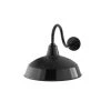 1-Light Black Outdoor Barn Wall Lantern Sconce by Hampton Bay