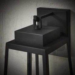 Corbin Modern 2-Light Black Hardwired Outdoor Tapered Wall Lantern Sconce with Clear Glass by Hampton Bay -Hampton Bay Sales black hampton bay outdoor sconces w2205 31 7 66 1000