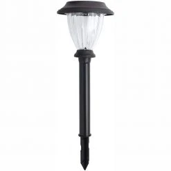 Solar 4.2 Lumens Black Outdoor Integrated LED Landscape Path Light (10-Pack); Weather/Water/Rust Resistant by Hampton Bay -Hampton Bay Sales black hampton bay path lights 27600 40 1000