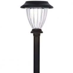 Solar 4.2 Lumens Black Outdoor Integrated LED Landscape Path Light (10-Pack); Weather/Water/Rust Resistant by Hampton Bay -Hampton Bay Sales black hampton bay path lights 27600 66 1000