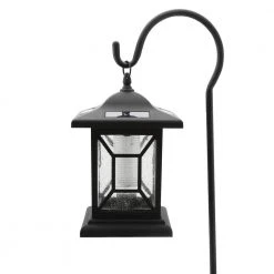 Solar 9.7 Lumens Black Outdoor Integrated LED Diamond Shepard Hook Lantern Landscape Path Light (2-Pack) by Hampton Bay 19 Solar 9.7 Lumens Black Outdoor Integrated LED Diamond Shepard Hook Lantern Landscape Path Light (2-Pack) by Hampton Bay -Hampton Bay Sales black hampton bay path lights 27929 31 1000