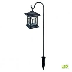 Solar 9.7 Lumens Black Outdoor Integrated LED Diamond Shepard Hook Lantern Landscape Path Light (2-Pack) by Hampton Bay 15 Solar 9.7 Lumens Black Outdoor Integrated LED Diamond Shepard Hook Lantern Landscape Path Light (2-Pack) by Hampton Bay -Hampton Bay Sales black hampton bay path lights 27929 66 1000