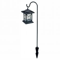 Solar 9.7 Lumens Black Outdoor Integrated LED Diamond Shepard Hook Lantern Landscape Path Light (2-Pack) by Hampton Bay 16 Solar 9.7 Lumens Black Outdoor Integrated LED Diamond Shepard Hook Lantern Landscape Path Light (2-Pack) by Hampton Bay -Hampton Bay Sales black hampton bay path lights 27929 77 1000