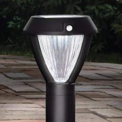 Hampton Bay Agean Solar Black 50 Lumens Motion Sensing LED Path Light (2-Pack) -Hampton Bay Sales black hampton bay path lights 50180 40 1000