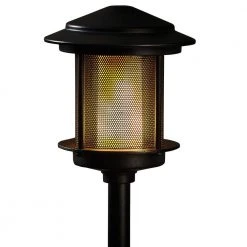 Ambrose Low Voltage 2.4 Lumens Black Integrated LED Path Light with Flicker Flame Effect; Weather/Water/Rust Resistant by Hampton Bay -Hampton Bay Sales black hampton bay path lights 62906 44 1000